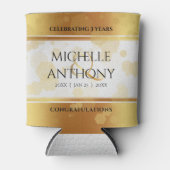 Elegant 3rd Leather Wedding Jubileum Blikjeskoeler (Voorkant)