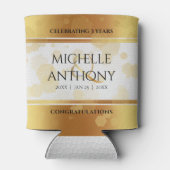 Elegant 3rd Leather Wedding Jubileum Blikjeskoeler (Achterkant)