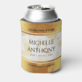 Elegant 3rd Leather Wedding Jubileum Blikjeskoeler (Blikje Achterkant)