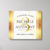 Elegant 3rd Leather Wedding Jubileum Canvas Afdruk (Voorkant)