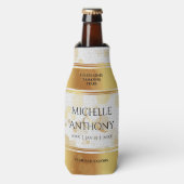 Elegant 3rd Leather Wedding Jubileum Flesjeskoeler (Fles Voorkant)