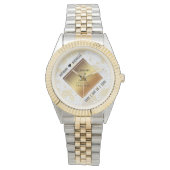 Elegant 3rd Leather Wedding Jubileum Horloge (Voorkant)