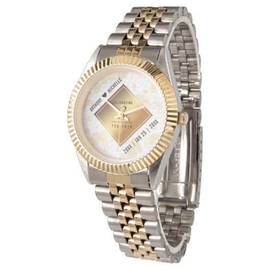 Elegant 3rd Leather Wedding Jubileum Horloge (Gekanteld)