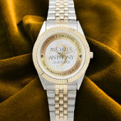 Elegant 3rd Leather Wedding Jubileum Horloge