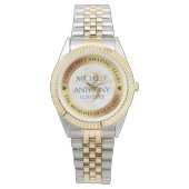 Elegant 3rd Leather Wedding Jubileum Horloge (Voorkant)