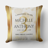 Elegant 3rd Leather Wedding Jubileum Kussen (Achterkant)