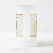 Elegant 3rd Leather Wedding Jubileum Matglas Bierpul (Center)