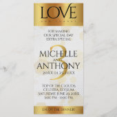 Elegant 3rd Leather Wedding Jubileum Menu (Achterkant)