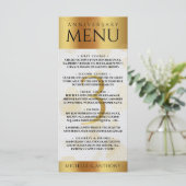 Elegant 3rd Leather Wedding Jubileum Menu (Staand voorkant)