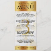 Elegant 3rd Leather Wedding Jubileum Menu (Voorkant)