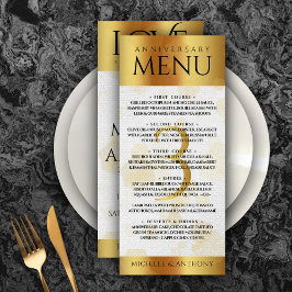 Elegant 3rd Leather Wedding Jubileum Menu