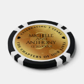 Elegant 3rd Leather Wedding Jubileum Poker Chips (Enkel)