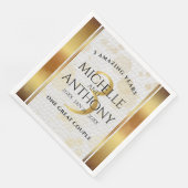 Elegant 3rd Leather Wedding Jubileum Servet (Hoek)