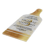 Elegant 3rd Leather Wedding Jubileum Snijplank (Hoek)