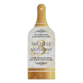 Elegant 3rd Leather Wedding Jubileum Snijplank (Voorkant)