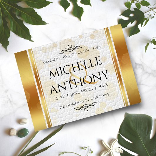 Elegant 3rd Leather Wedding Jubileum Snijplank