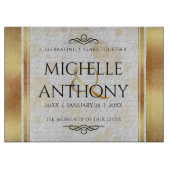 Elegant 3rd Leather Wedding Jubileum Snijplank (Voorkant)