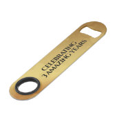 Elegant 3rd Leather Wedding Jubileum Speed Flessenopener (Achterkant Gekanteld)