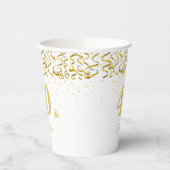 Elegant 40 en Fabulous Birthday on White Papieren Bekers (Links)