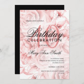 Elegant 40e verjaardag Floral Roos Gold Kaart (Voorkant / Achterkant)