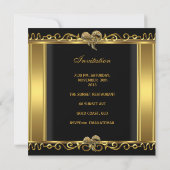 Elegant 40e verjaardag Gold Black Jewel Bow Kaart (Achterkant)