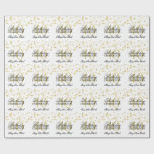 Elegant 40e verjaardag Gold Foil Glitter Lichten Cadeaupapier (Vlak)