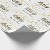 Elegant 40e verjaardag Gold Foil Glitter Lichten Cadeaupapier (Hoek)