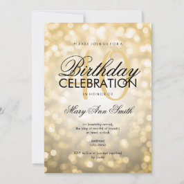 Elegant 40e verjaardag Gold Glitter Lichten Kaart