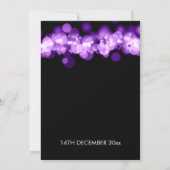 Elegant 40e verjaardag Paarse Bokeh Lichten Kaart (Achterkant)