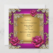 Elegant 40e verjaardag Roze Rose Gold Kaart (Achterkant)