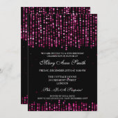 Elegant 40e verjaardag Star Confetti Pink Kaart (Voorkant / Achterkant)