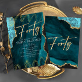 Elegant 40e verjaardag Veertig goud Kaart