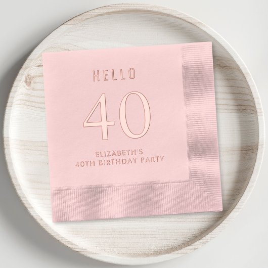 Elegant 40e verjaardagsfeestje folie servetten