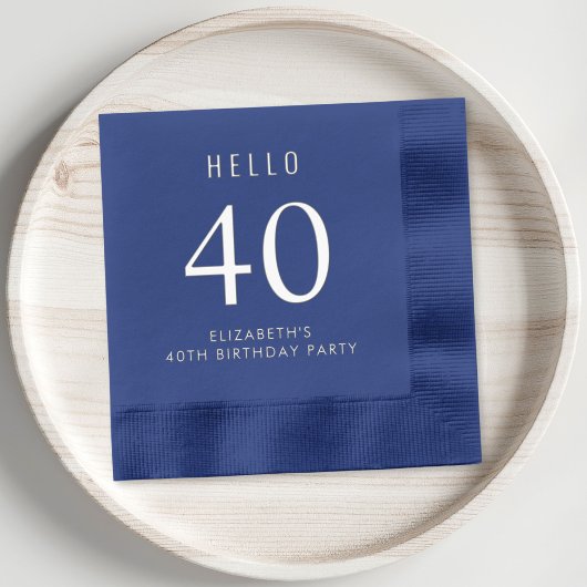 Elegant 40e verjaardagsfeestje folie servetten
