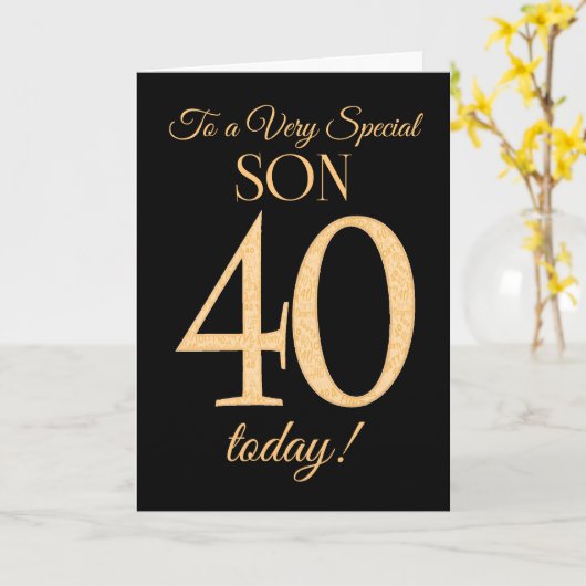 Elegant 40ste gouden-Gevolg voor Zwarte, de Kaart (Gele Bloem)