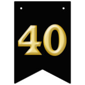 Elegant 40ste veertigste goudhoutskool moderne par vlaggetjes (Tweede vlag)