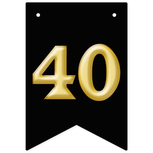 Elegant 40ste veertigste goudhoutskool moderne par vlaggetjes (Tweede vlag)