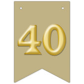 Elegant 40ste veertigste goudhoutskool moderne par vlaggetjes (Eerste vlag)