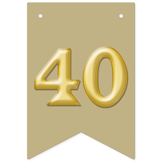 Elegant 40ste veertigste goudhoutskool moderne par vlaggetjes (Eerste vlag)