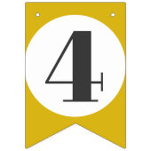 Elegant 40ste veertigste goudhoutskool moderne par vlaggetjes (Derde vlag)