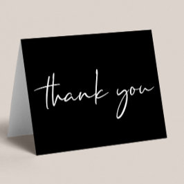 Elegant 40ste verjaardag zwart bedankkaart