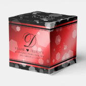 Elegant 40th 80th Ruby Wedding Jubileum Bedankdoosjes (Achterkant)