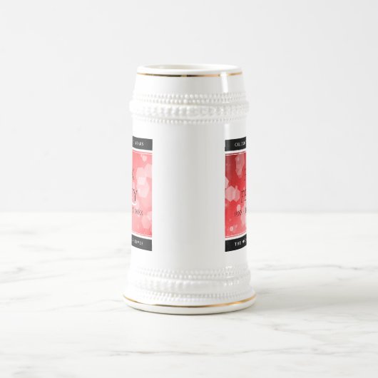 Elegant 40th 80th Ruby Wedding Jubileum Bierpul (Center)