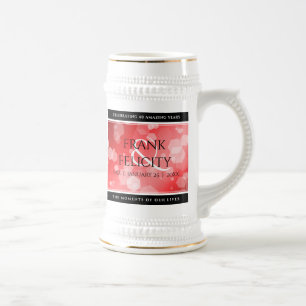 Elegant 40th 80th Ruby Wedding Jubileum Bierpul