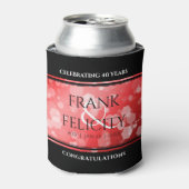 Elegant 40th 80th Ruby Wedding Jubileum Blikjeskoeler (Blikje Voorkant)