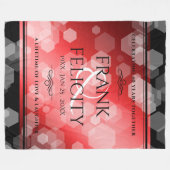 Elegant 40th 80th Ruby Wedding Jubileum Fleece Deken (Voorkant (Horizontaal))