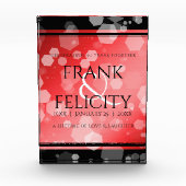 Elegant 40th 80th Ruby Wedding Jubileum Fotoblokken (Voorkant)