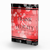 Elegant 40th 80th Ruby Wedding Jubileum Fotoblokken (Rechts)