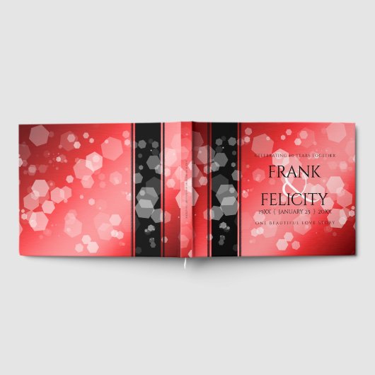 Elegant 40th 80th Ruby Wedding Jubileum Gastenboek (Volledig)