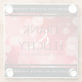 Elegant 40th 80th Ruby Wedding Jubileum Glazen Onderzetter (Achterkant)